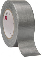 3M - 2" x 50 Yds Silver Duct Tape - 5.8 mil, Rubber Adhesive, Polyethylene Film Backing, 16 Lb/ln Tensile Strength, 200°F Max, Series 1900 - USA Tool & Supply