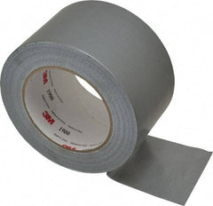 3M - 3" x 50 Yds Silver Duct Tape - 5.8 mil, Rubber Adhesive, Polyethylene Film Backing, 16 Lb/ln Tensile Strength, -65.2°F Max, Series 1900 - USA Tool & Supply