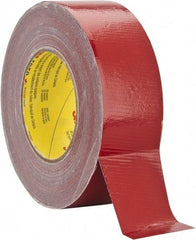 3M - 2" Wide x 45 Yd Long Red Polyethylene Film Masking Tape - Series 5959, 12 mil Thick, 35 In/Lb Tensile Strength - USA Tool & Supply