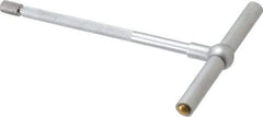 SPI - 3-1/2 to 6 Inch, 5.85 Inch Overall Length, Telescoping Gage - 5 Inch Long Handle, Hardened Tool Steel, Satin Chrome Finish and TiN Coated Working Faces - USA Tool & Supply
