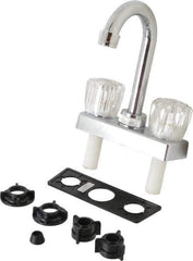 B&K Mueller - Deck Plate Mount, Bar and Hospitality Faucet without Spray - Two Handle, Knob Handle, High Arc Spout - USA Tool & Supply