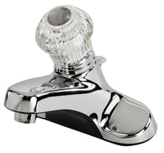 B&K Mueller - Knob Handle, Deck Plate Bathroom Faucet - One Handle, Pop Up Drain, Standard Spout - USA Tool & Supply