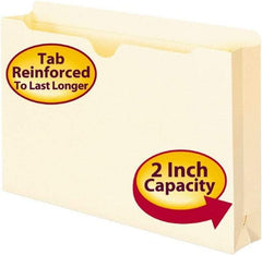 SMEAD - 8-1/2 x 14", Legal, Manilla, File Jacket/Sleeve/Wallet with Expanding Jacket - 11 Point Stock, Straight Tab Cut Location - USA Tool & Supply