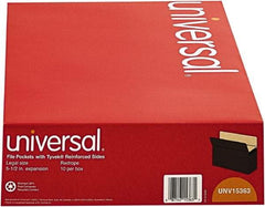 UNIVERSAL - 8-1/2 x 14", Legal, Red, Expandable File Folders with Drop Front & Top Tab Pocket - Straight Tab Cut Location - USA Tool & Supply