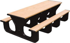 Vestil - 60" Long x 96" Wide x 30-1/2" High Stationary Rectangular Activity/Utility Table - Cedar & Black, Plastic - USA Tool & Supply