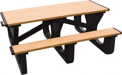 Vestil - 60" Long x 72" Wide x 30-1/2" High Stationary Rectangular Activity/Utility Table - Cedar & Black, Plastic - USA Tool & Supply