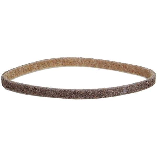 Norton - 1/4" Wide x 18" OAL, Aluminum Oxide Abrasive Belt - Aluminum Oxide, Coarse, Nonwoven, Cloth Backing - USA Tool & Supply