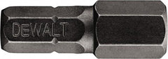 DeWALT - 5/64" Hex Bit - 1/4" Hex Drive, 1" OAL - USA Tool & Supply