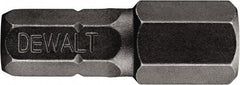 DeWALT - 3/8" Hex Bit - 1/4" Hex Drive, 1" OAL - USA Tool & Supply