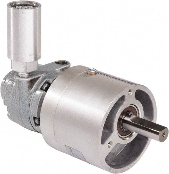 Gast - 0.32 hp Reversible Face Air Actuated Motor - 15:1 Gear Ratio, 350 Max RPM, 1.38" Shaft Length, 1/2" Shaft Diam - USA Tool & Supply