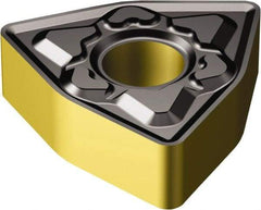 Sandvik Coromant - WNMG332 KM Grade 3210 Carbide Turning Insert - TiCN/AI2O3/TiN Finish, 80° Trigon, 3/8" Inscr Circle, 3/16" Thick, 1/32" Corner Radius - USA Tool & Supply