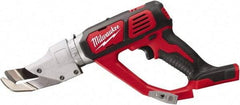 Milwaukee Tool - 3,000 SPM, 18 Volt, Inline Handle, Handheld Cordless Shear - 18 Gauge (Mild Steel) Cutting Capacity - USA Tool & Supply