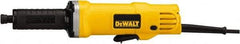 DeWALT - 1/4 Inch Collet, 25,000 RPM, Inline, Electric Die Grinder - 120 Volt, 0.4425 Hp, 4.2 Amp, 6.5 Ft. Long Cord - USA Tool & Supply