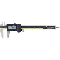Mitutoyo - 0 to 150mm Range, 0.01mm Resolution, Electronic Caliper - Steel with 40mm Steel Jaws, 0.02mm Accuracy, SPC Output - USA Tool & Supply