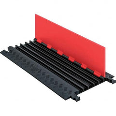 Checkers - On Floor Cable Covers Cover Material: Polyurethane Number of Channels: 5 - USA Tool & Supply