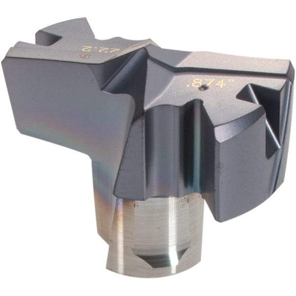 Iscar - Series FCP, 22.2mm Diam Grade IC908 Replaceable Drill Tip - Carbide, TiAlN/TiN Finish, 22 Seat Size - USA Tool & Supply
