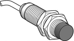 Telemecanique Sensors - NPN, PNP, NC, 8mm Detection, Cylinder, Inductive Proximity Sensor - 2 Wires, IP67, 12 to 24 VDC, M18x1 Thread, 41mm Long - USA Tool & Supply