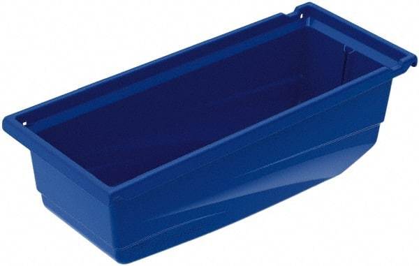 Akro-Mils - 30 Lb. Load Capacity, 17-1/2" Deep, Blue Hopper Shelf Bin - 6-1/2" High x 6-5/8" Wide x 17-1/2" Long - USA Tool & Supply