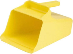 Remco - 128 oz Yellow Polypropylene Flat Bottom Scoop - 8.7" Wide x 6.7" Deep Bowl, 11" OAL - USA Tool & Supply