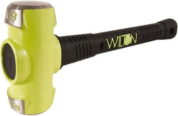 Wilton - 8 Lb Head, 16" Long Sledge Hammer - Steel Head, Steel Handle with Grip - USA Tool & Supply