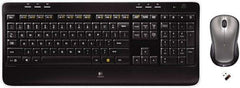 Logitech - Black Keyboard/Mouse - Use with Windows XP, Vista, 7, 8 - USA Tool & Supply