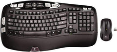 Logitech - Black Keyboard/Mouse - Use with Windows XP, Vista, 7, 8 - USA Tool & Supply