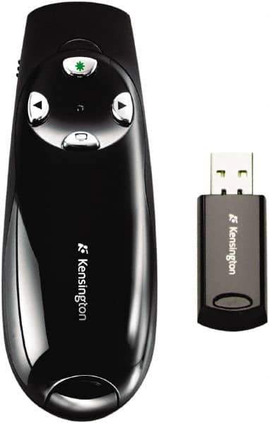 Kensington - Black Wireless Presenter - Use with Windows Vista, 7, Windows 8 - USA Tool & Supply