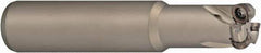 Sumitomo - 1-1/4" Cutting Diam, 1-1/4" Shank Diam, 5mm Max Depth of Cut, Weldon Flat Indexable Copy End Mill - 4 Inserts, RDET10 Insert, RSXF Toolholder - USA Tool & Supply