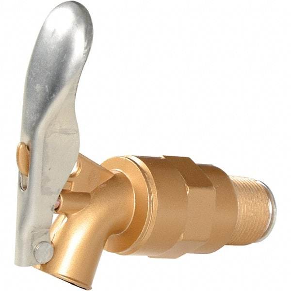 Vestil - 3/4" NPT Aluminum Adjustable Drum Faucet - 4" Long Extension - USA Tool & Supply