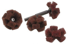 Merit Abrasives - 1-1/2" Diam Hard Density Cross Buff - 3 Plys, 8-32 Thread, Very Fine Grade, 2,000 Max RPM - USA Tool & Supply