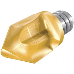 Iscar - MM HCD Grade IC908 Carbide Chamfer Milling Tip Insert - TiAlN Finish, 2 Flutes, 20mm Cutting Diam, 18.2mm Depth of Cut, 24.7mm Extension - USA Tool & Supply