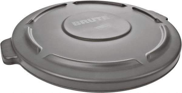 Rubbermaid - Round Lid for Use with 44 Gal Round Trash Cans - Gray, Plastic, For 2643 Brute Trash Cans - USA Tool & Supply