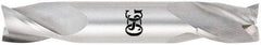 OSG - 7/16", 9/16" LOC, 2-3/4" Shank Diam, 2-3/4" OAL, 3 Flute, Solid Carbide Square End Mill - Double End, Uncoated, Spiral Flute, 30° Helix, Centercutting, Right Hand Cut, Right Hand Flute, Series 423 - USA Tool & Supply