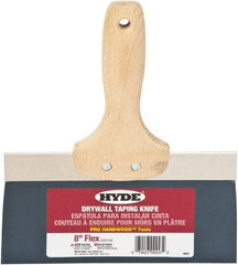 Hyde Tools - 8" Wide Flexible Blade Steel Joint Knife - Flexible, Hardwood Handle - USA Tool & Supply