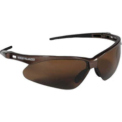 Jackson Safety - Brown Lenses, Framed Polarized Glasses - Scratch Resistant, Brown Frame, Size Universal, Wrap Around - USA Tool & Supply