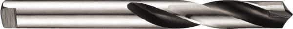 DORMER - 8.5mm 118° Spiral Flute Carbide-Tipped Screw Machine Drill Bit - Bright/Oxide Finish, Right Hand Cut, 50mm Flute Length, 90mm OAL, Four Facet Point, Tanged Shank - USA Tool & Supply