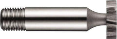 DORMER - 1-3/8" Diam x 3/8" Face Width, High Speed Steel, 10 Teeth, Shank Connection Woodruff Keyseat Cutter - Uncoated, 1/2" Shank, Staggered Teeth, ANSI 1211 - USA Tool & Supply