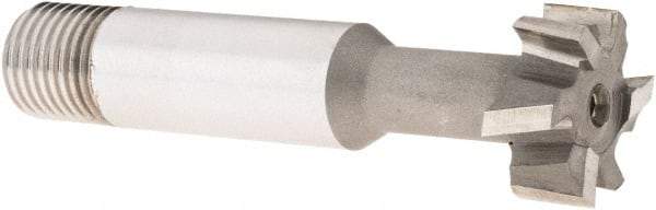 DORMER - 18mm Cut Diam, 8mm Cut Width, 0.315" Neck Diam, 0.4724" Shank Diam, M2 High Speed Steel T-Slot Cutter - Uncoated, 10mm Bolt, Staggered Teeth, 6 Teeth - USA Tool & Supply