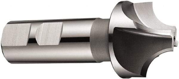 DORMER - 2.5mm Radius, 0.3937" Mill Diam, 4 Flute Cobalt Corner Rounding End Mill - Single End, Uncoated, 2.3622" OAL, 0.3937" Shank Diam - USA Tool & Supply