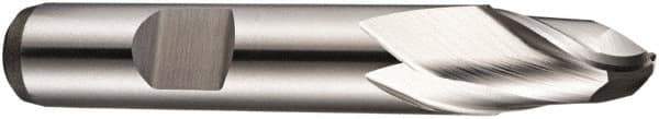 DORMER - 9mm Diam, 11mm LOC, 2 Flute Cobalt Ball End Mill - Uncoated, Single End, 61mm OAL, 10mm Shank Diam, Spiral Flute - USA Tool & Supply