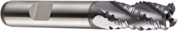 DORMER - 14mm Diam, Coarse Pitch, 26mm LOC, 4 Flute Cobalt Roughing Square End Mill - TiCN Finish, 83mm OAL, 12mm Shank Diam, Single End, Extended Reach, 30° Helix - USA Tool & Supply