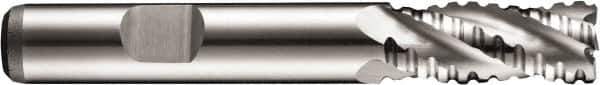 DORMER - 16mm Diam, Coarse Pitch, 32mm LOC, 4 Flute Cobalt Roughing Square End Mill - Uncoated, 92mm OAL, 16mm Shank Diam, Single End, Extended Reach, 30° Helix - USA Tool & Supply