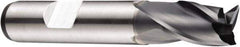 DORMER - 28mm Diam, 26mm LOC, 3 Flute Powdered Metal Keyway End Mill - Spiral Flute, AlCrN Finish, 25mm Shank Diam, 102mm OAL, 30° Helix, Centercutting - USA Tool & Supply