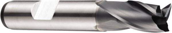 DORMER - 12mm Diam, 16mm LOC, 3 Flute Powdered Metal Keyway End Mill - Spiral Flute, AlCrN Finish, 12mm Shank Diam, 73mm OAL, 30° Helix, Centercutting - USA Tool & Supply