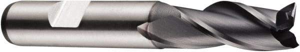 DORMER - 14mm Diam, 26mm LOC, 3 Flute Powdered Metal Keyway End Mill - Spiral Flute, AlCrN Finish, 12mm Shank Diam, 83mm OAL, 30° Helix, Centercutting - USA Tool & Supply