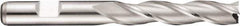 DORMER - 3 Flute Cobalt Roughing & Finishing Square End Mill - Uncoated, Weldon Shank, 30° Helix, Centercutting, Extra Long Length - USA Tool & Supply