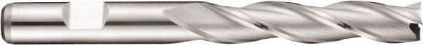 DORMER - 3 Flute Cobalt Roughing & Finishing Square End Mill - Uncoated, Weldon Shank, 30° Helix, Centercutting, Extra Long Length - USA Tool & Supply