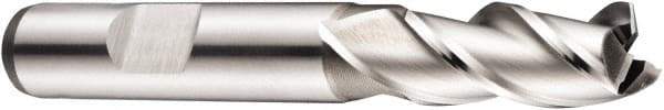 DORMER - 16mm, 32mm LOC, 16mm Shank Diam, 92mm OAL, 3 Flute, Powdered Metal Square End Mill - Single End, Bright Finish, Spiral Flute, 40° Helix, Centercutting, Right Hand Cut, Right Hand Flute, Series C336 - USA Tool & Supply