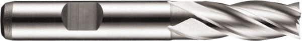 DORMER - 3/8" Diam, 4 Flute Powdered Metal Roughing & Finishing Square End Mill - Uncoated, Weldon Shank, 30° Helix, Centercutting, Regular Length - USA Tool & Supply