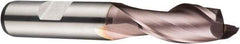 DORMER - 25mm Diam, 45mm LOC, 2 Flute Powdered Metal Keyway End Mill - Spiral Flute, TiCN Finish, 25mm Shank Diam, 121mm OAL, 30° Helix, Centercutting - USA Tool & Supply